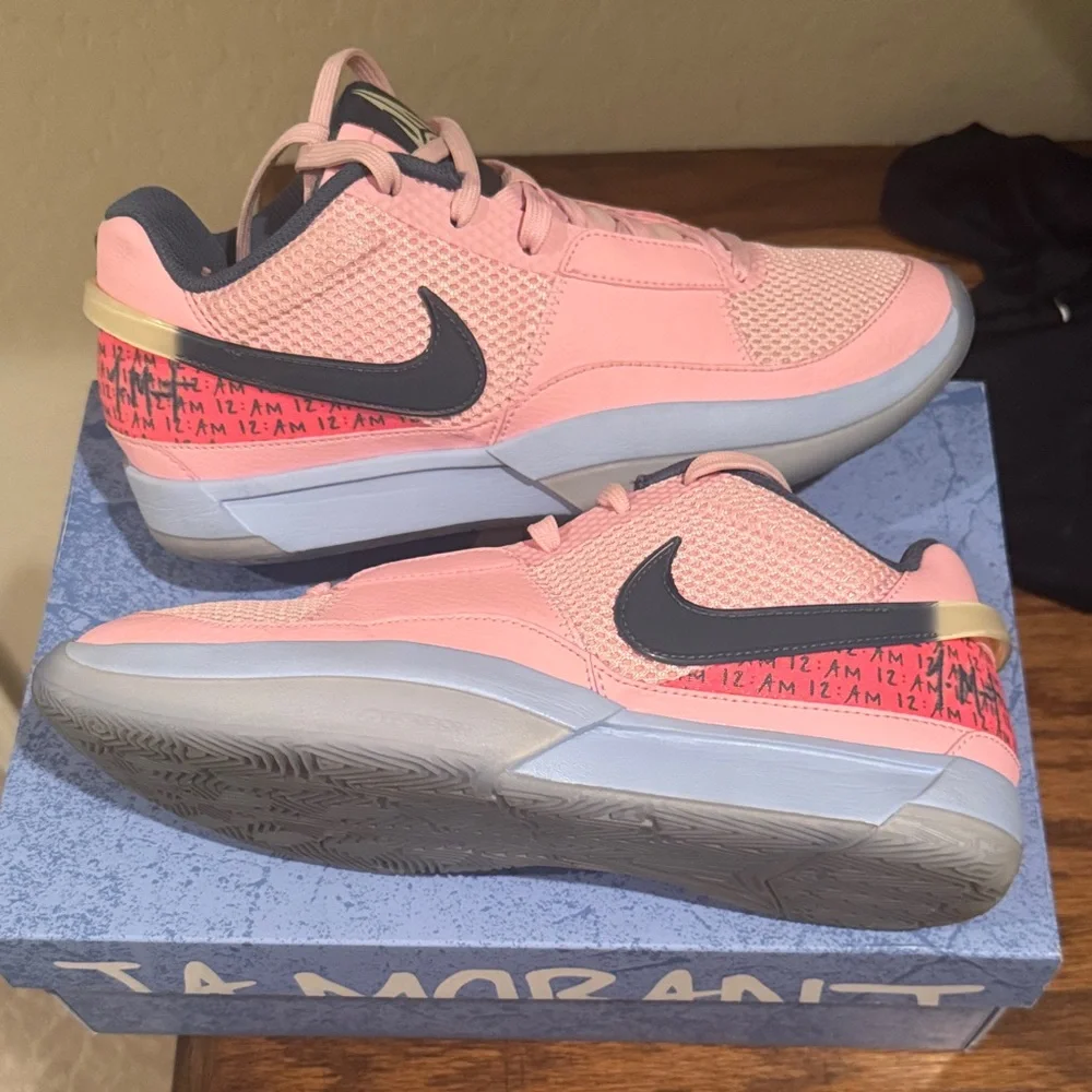 (Used three times) Nike Ja 1 Day One Soft Pink Basketball shoe - Picture 1 of 6